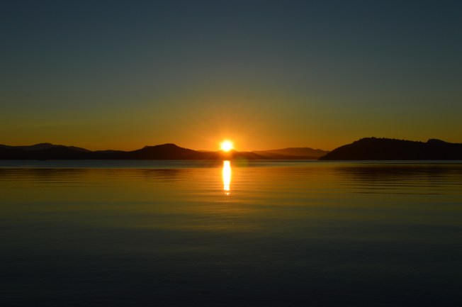 Sunset over the ocean
