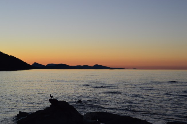 Sunset over an ocean