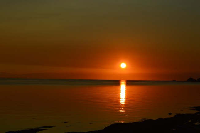 Sunrise over the ocean